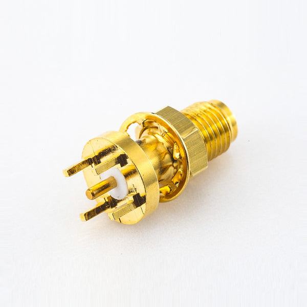 HF-Koaxialstecker Standard-SMA-Buchse, gerade Lötausführung für Leiterplattenmontage