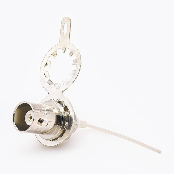 Ground Female BNC Connector Straight Rear Bulkhead Solder Type for Cable
