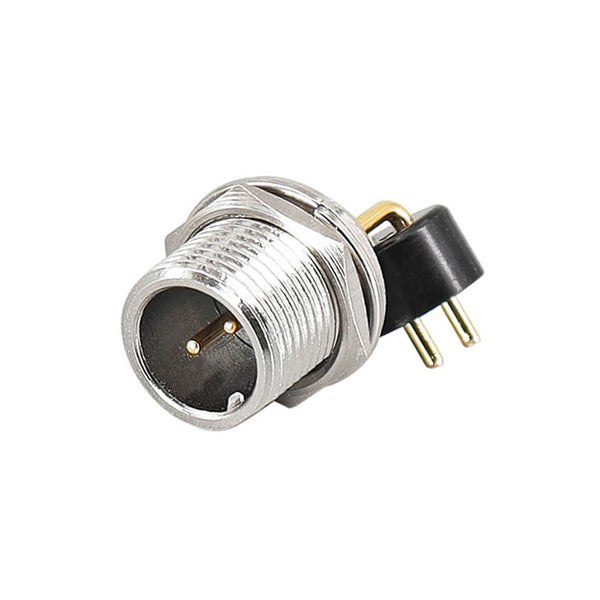GX12 Aviation  connector  Male and Female Right ANgled Panel mount Through Hole connector