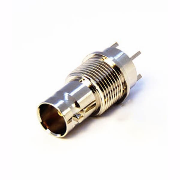 HD BNC Connectors Front Bulkhead Female Vertical Type Nickel plating