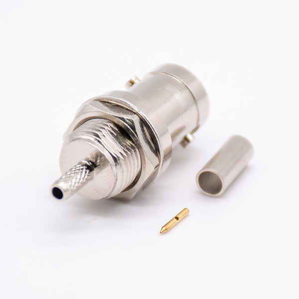 HD-SDI BNC Connector for Cable Female Vertical Type 180 Degree Crimp