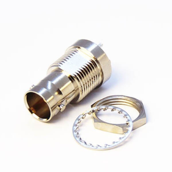 HD SDI BNC Straight Connectors Female Bulkhead for Panel Mount DIP Type
