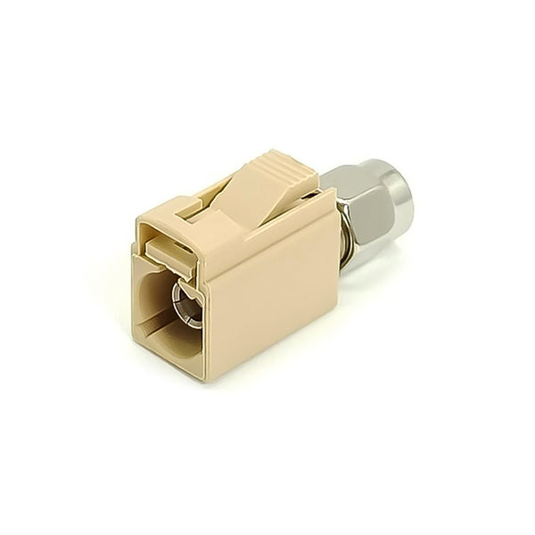 RF Adapter Plastic Straight I Code Earthy yellow Fakra Jack to SMA Plug