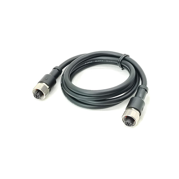 M12 Extension Cable A Code Straight Male to Male or Female to Female connector Molded Cable 1M