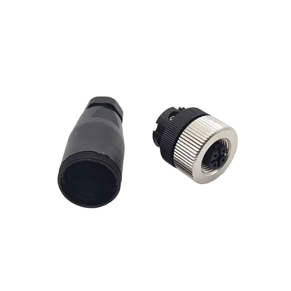 M12 D Coding Field Wireable Connectors Straight Plastic Plug With Screw Termination