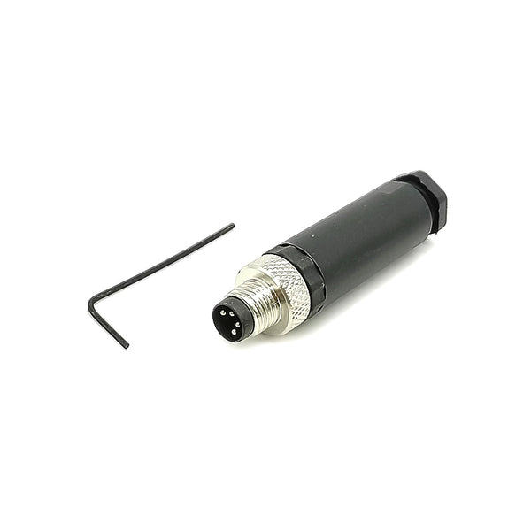 M8 Field Wireable Connector Straight Plug For Cable Screw Termination