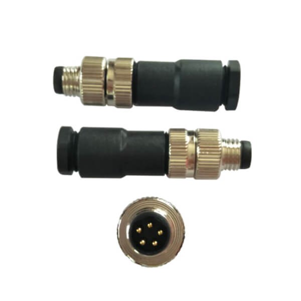 M8 Field Wireable Connector Straight Plug For Cable Solder Type