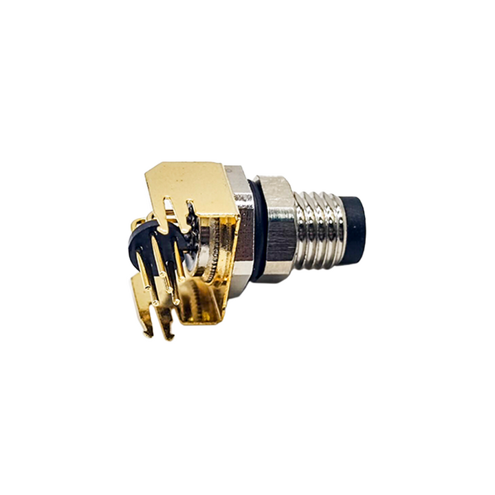 Right Angle Support Socket M8 Panel Receptacles Right Angle Metal Socket For Cable Solder Type Sh ...