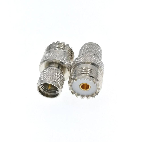 RF Adapter Metal Straight UHF Plug to UHF Jack Free Hanging 50  Ohm