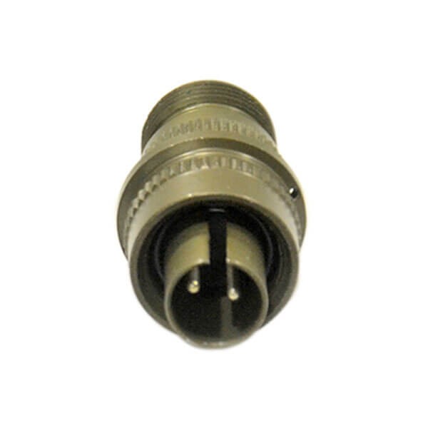 Gewinde MS5015 10SL-4 vergoldet 2-poliger gerader Stecker und 4-Loch-Flanschbuchse 