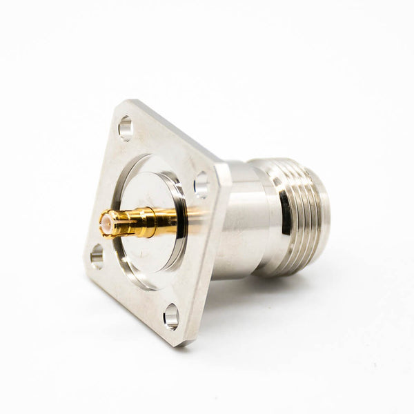 HF-Adapter Metall gerade N-Buchse auf MCX-Steckerflansch 50 Ohm