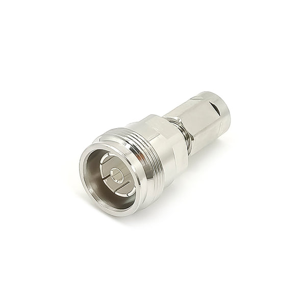 HF-Adapter Metall gerade 4.3/10 Buchse auf NEX10 Stecker freihängend 50 Ohm