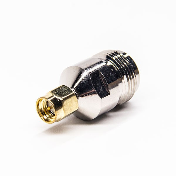 HF-Adapter Metall gerade N-Buchse auf SMA-Stecker freihängend 50 Ohm 