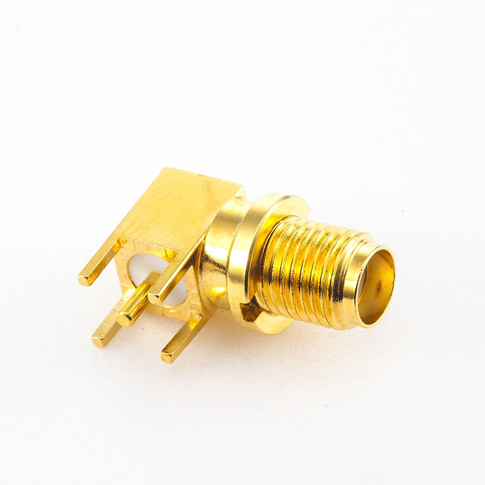RF Coaxial connector Standard SMA Jack Right Angle Solder Type for PCB ...