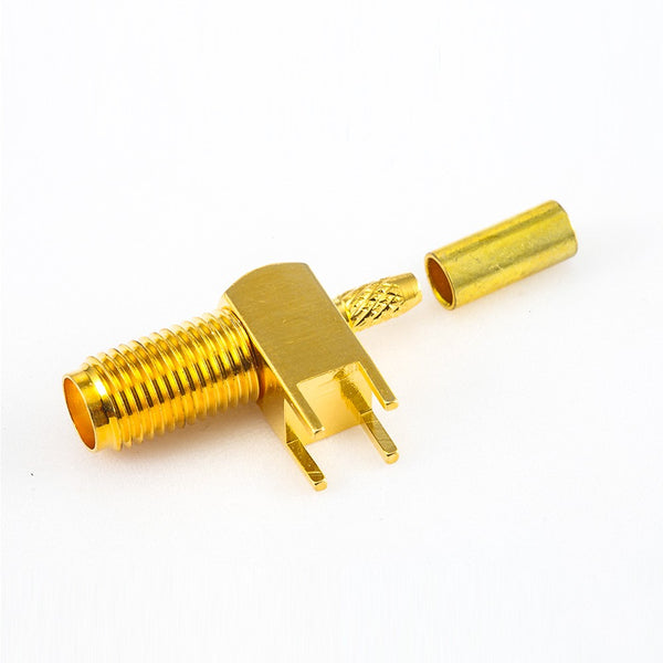 RF Coaxial connector Standard SMA Jack Right Angle Crimp for Cable RG174/RG316/LMR100