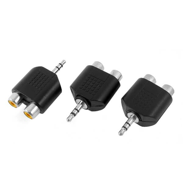 HF-Adapter Metall gerader Cinch-Stecker auf Cinch-Buchse freihängend 75 Ohm