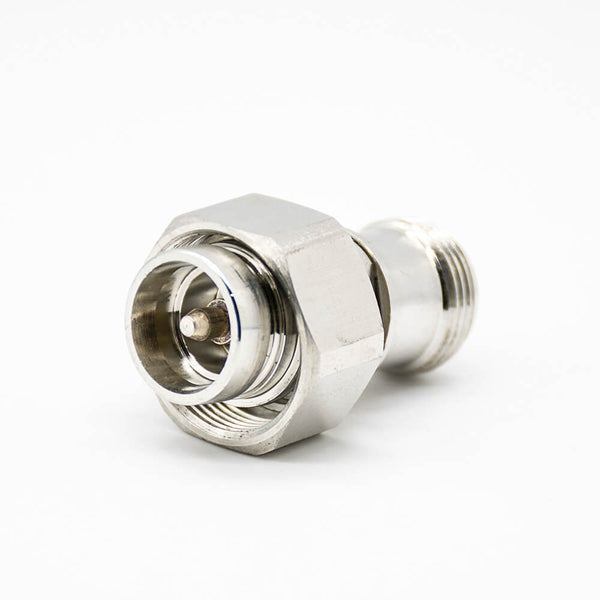 HF-Adapter Metall gerade N-Buchse auf 4.3/10-Buchse freihängend 50 Ohm