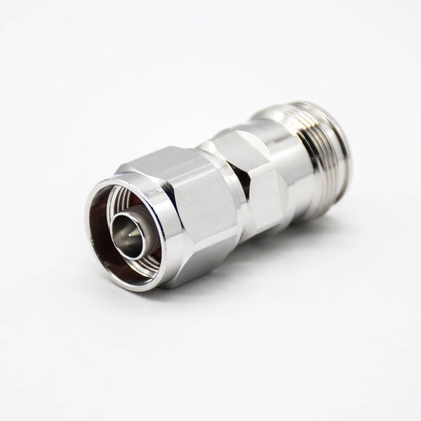 HF-Adapter Metall gerade N-Buchse auf 4.3/10 Stecker freihängend 50 Ohm