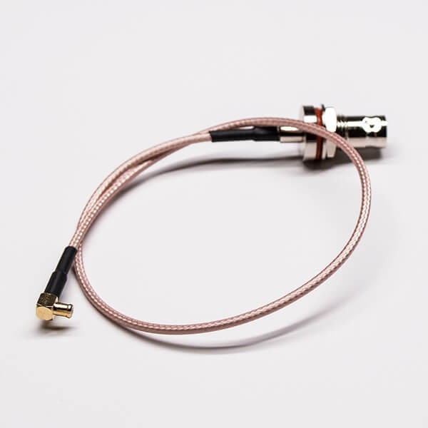 RF Cable Coaxial Waterproof BNC Female Bulkhead to Right Angle MCX Male Cable Assembly Crimp