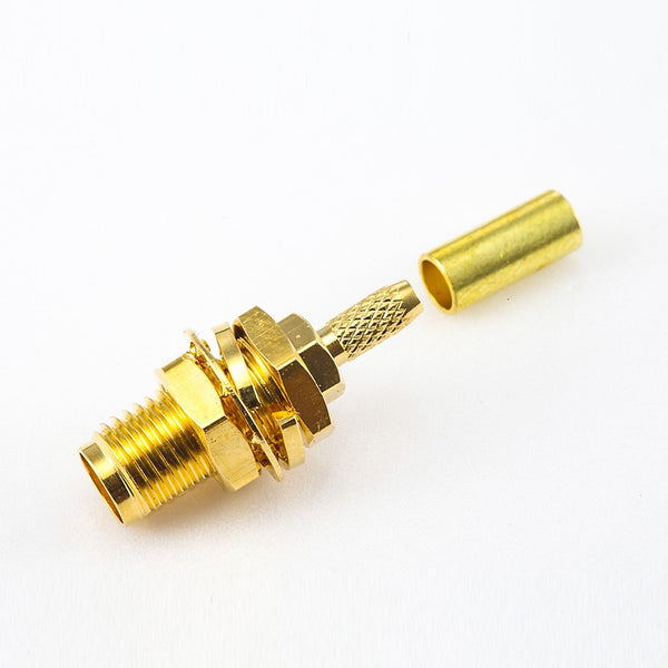 HF-Koaxialstecker Standard-SMA-Buchse, gerade Crimpverbindung für Kabel RG174/RG316/LMR100