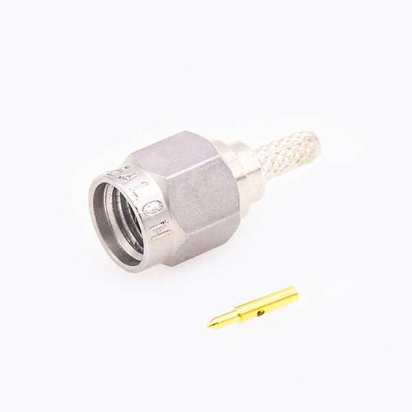 RF Coaxial connector Standard SMA Plug Straight Crimp for Cable RG316