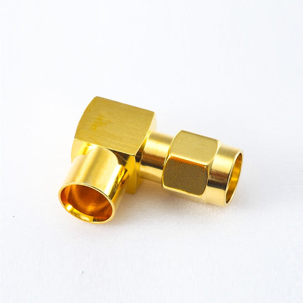 RF Coaxial connector Standard SMA Plug Right Angle Solder Type for  Cable