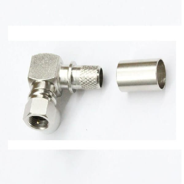 RF Coaxial connector Standard SMA Plug Right Angle Crimp for Cable