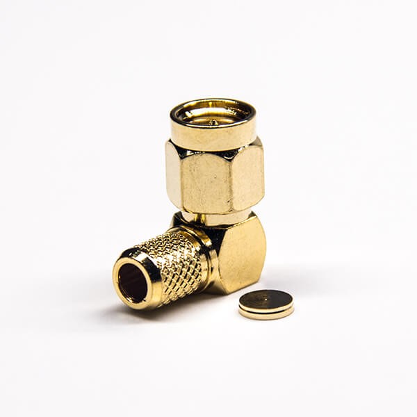 HF-Koaxialstecker Standard-SMA-Stecker rechtwinklig Crimp für Kabel