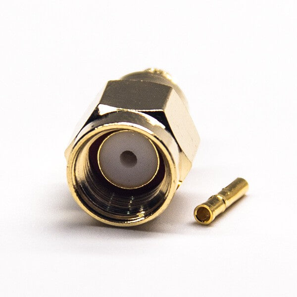 HF-Koaxialstecker mit umgekehrter Polarität, SMA-Stecker, gerade, Crimp für Kabel 8D-FB