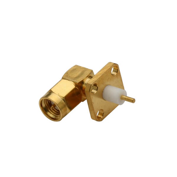 RF Coaxial connector Standard SMA Plug Right Angle Solder Type for PCB mount