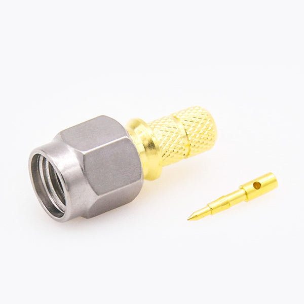 RF Coaxial connector Standard SMA Plug Straight Crimp for Cable RG58