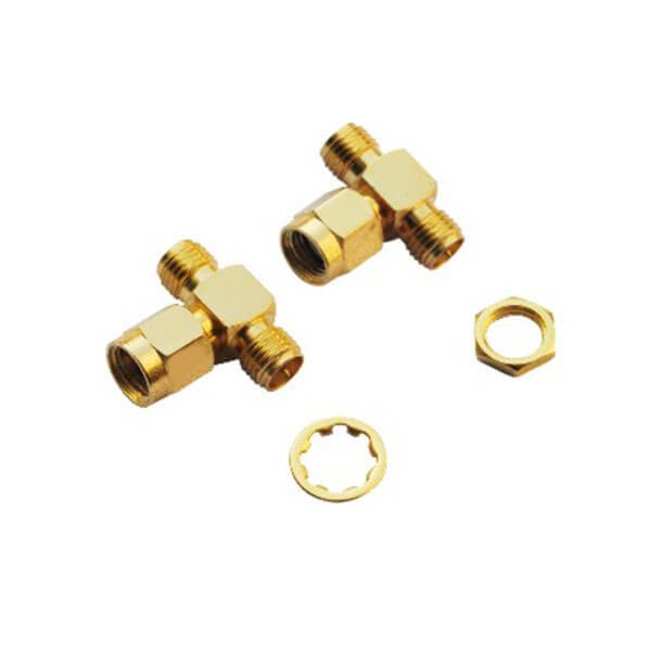 RF Adapter Metal Straight SMA Plug to SMA Jack Free Hanging 50  Ohm