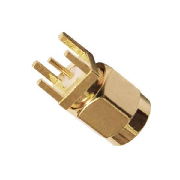 RF Coaxial connector Standard SMA Plug Straight Solder Type for PCB mount