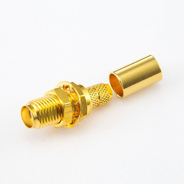 HF-Koaxialstecker Standard SMA-Buchse gerade Crimp für Kabel LMR200/3D-FB