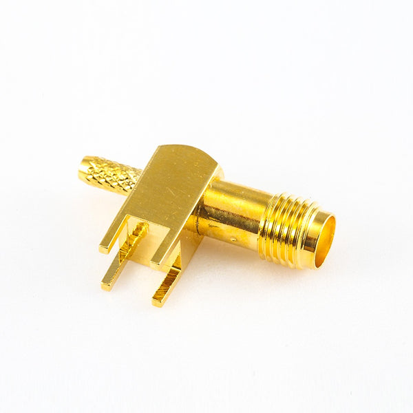 HF-Koaxialstecker Standard-SMA-Buchse rechtwinklig Crimp für Kabel RG174/RG316/LMR100