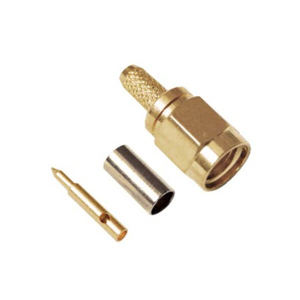 HF-Koaxialstecker Standard-SMA-Stecker, gerade Crimpverbindung für Kabel RG174/RG316