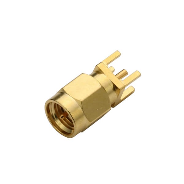 RF Coaxial connector Standard SMA Plug Straight Solder Type for PCB mount