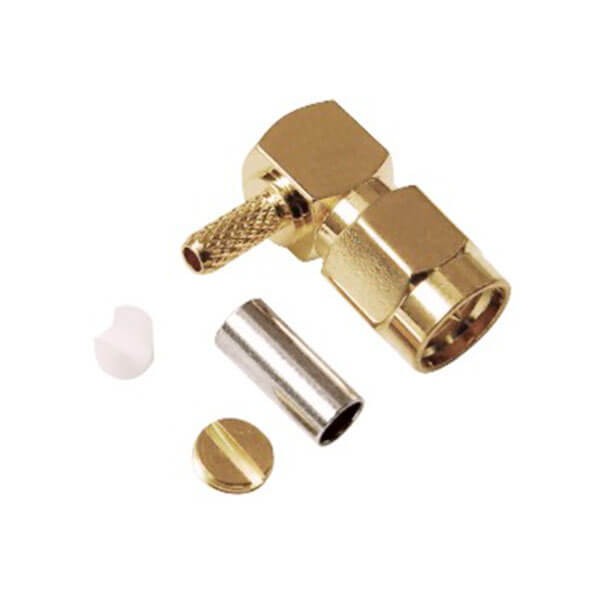 HF-Koaxialstecker Standard-SMA-Stecker rechtwinklig Crimp für Kabel RG316