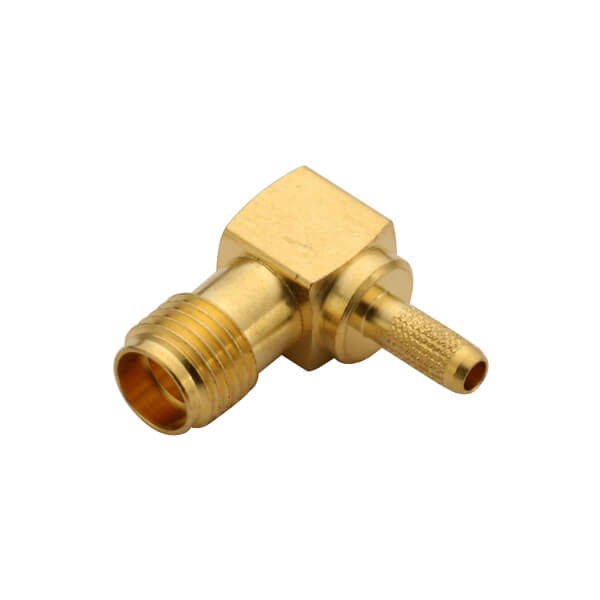 HF-Koaxialstecker Standard-SMA-Buchse rechtwinklig Crimp für Kabel RG400