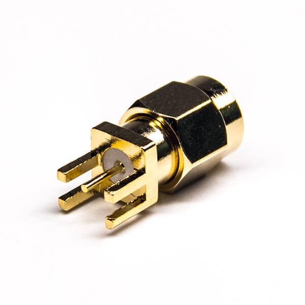 RF Coaxial connector Standard SMA Plug Straight Solder Type for PCB mount