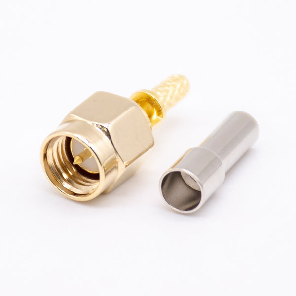 RF Coaxial connector Standard SMA Plug Straight Crimp for Cable