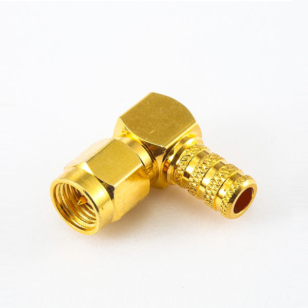 HF-Koaxialstecker Standard-SMA-Stecker rechtwinklig Crimp für Kabel RG58/RG142/SYV50-3