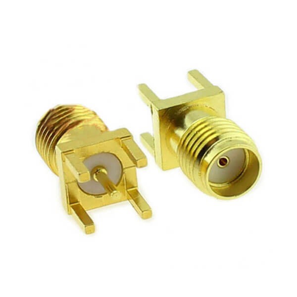 HF-Koaxialstecker Standard-SMA-Buchse, gerade Lötausführung für Leiterplattenmontage