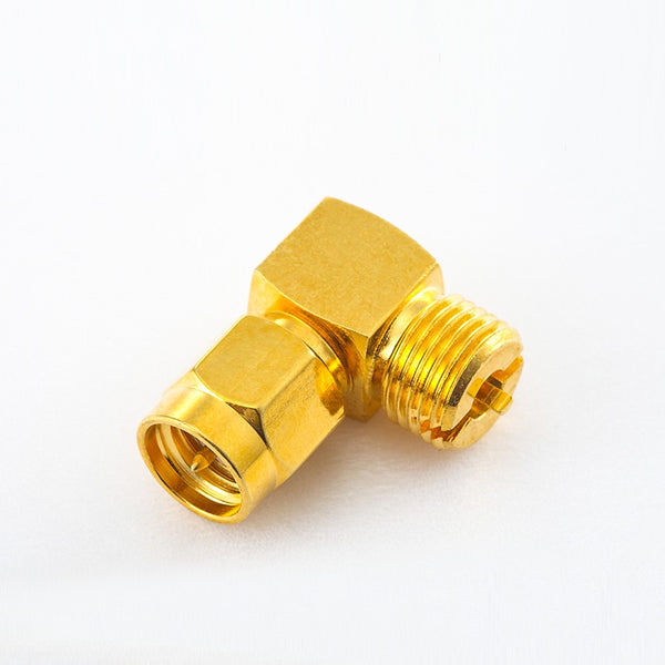 HF-Koaxialstecker Standard-SMA-Stecker, rechtwinklig, Lötausführung für Leiterplattenmontage