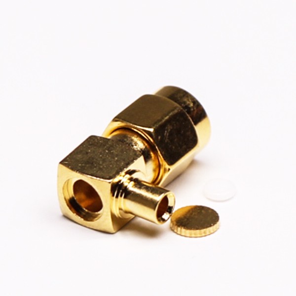 HF-Koaxialstecker Standard-SMA-Stecker, rechtwinklig, Löttyp für Kabel