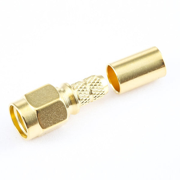 RF Coaxial connector Standard SMA Plug Straight Crimp for Cable RG58 / RG142 / SYV50-3