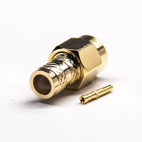 HF-Koaxialstecker mit umgekehrter Polarität, SMA-Stecker, gerade Crimpverbindung für Kabel