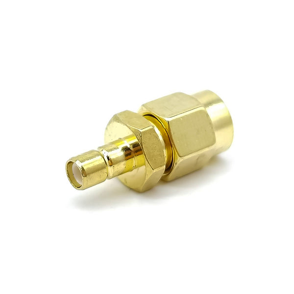 RF Adapter Metal Straight SMB Plug to SMA Plug Free Hanging 50  Ohm