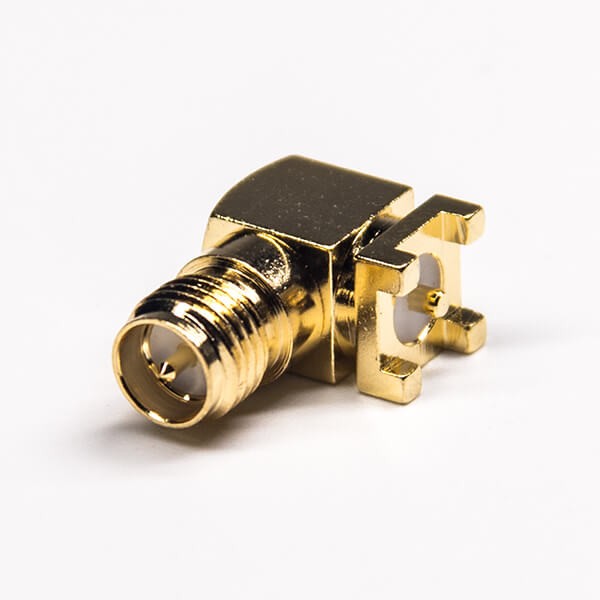 RF Coaxial connector Rreverse polarity SMA Jack Right Angle Solder Type for PCB mount