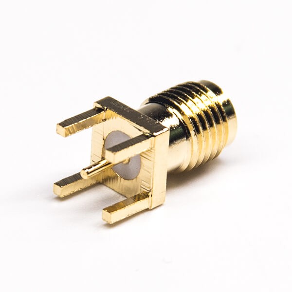 HF-Koaxialstecker Standard-SMA-Buchse, gerade Lötausführung für Leiterplattenmontage